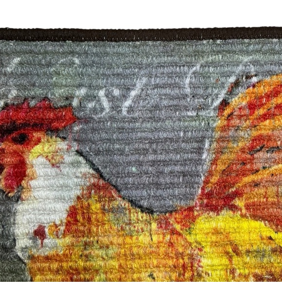 Apache Mills Rooster Café Accent Rug Made in Egypt Rectangle 17 x 30 in - Picture 5 of 16